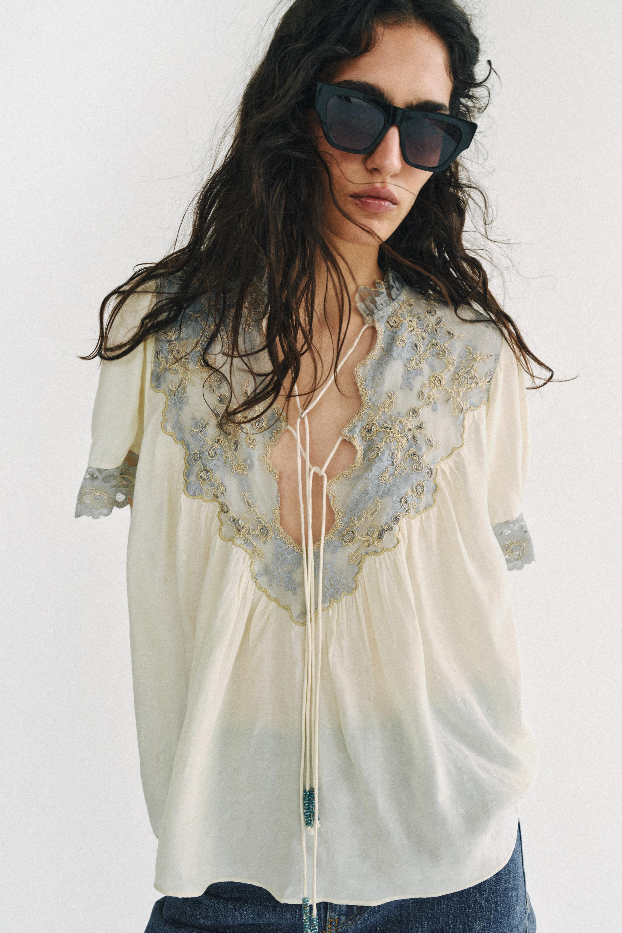 ZW COLLECTION LACE SHIRT